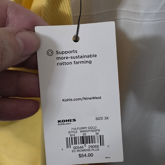 Nine West Yellow Women's Dress - Picture 3 of 4